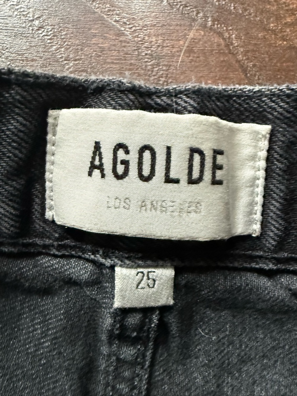 Agolde high-Rise 90s crop Distressed Black Women’s Jeans - Picture 3 of 12